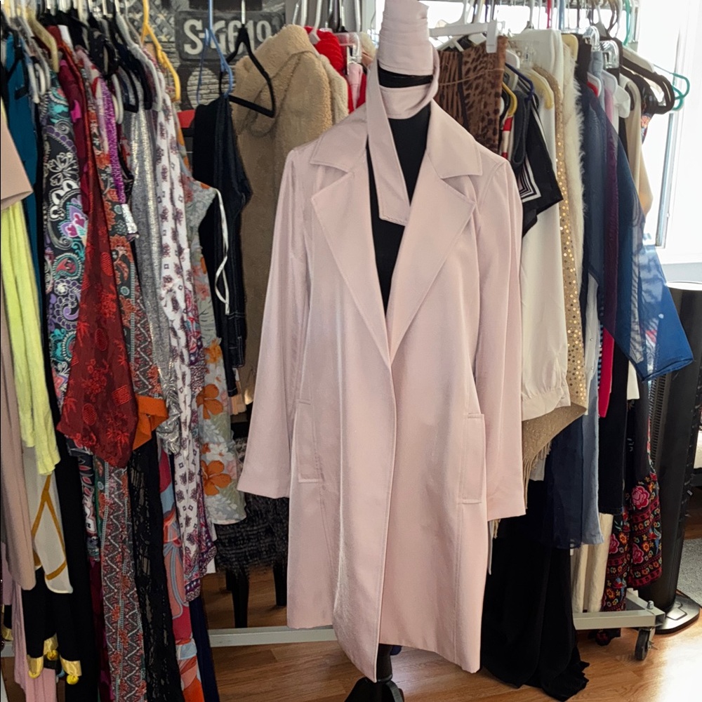 Express Women's Soft Lavender Trench Coat